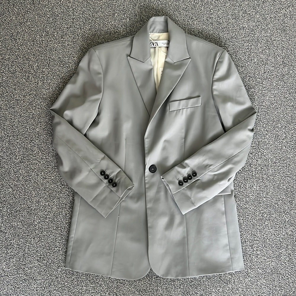 ZARA grey oversized blazer